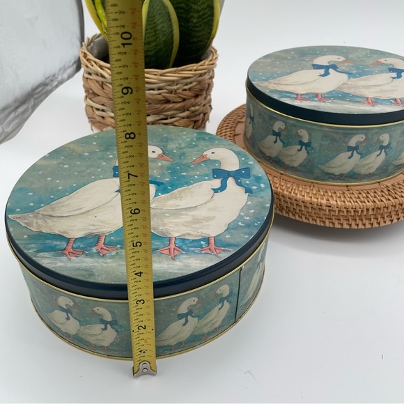 Set of 2 Geese with Blue Bows Canister Set - Picture 6 of 6
